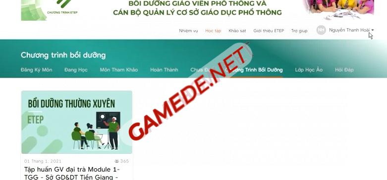 cach dang nhap tap huan boi duong giao vien 3 Gamede.net - Trang thông tin Game Nhanh