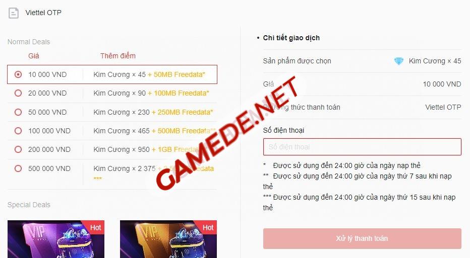 cach nap the game garena free fire 22 gamede net 2 Gamede.net - Trang thông tin Game Nhanh