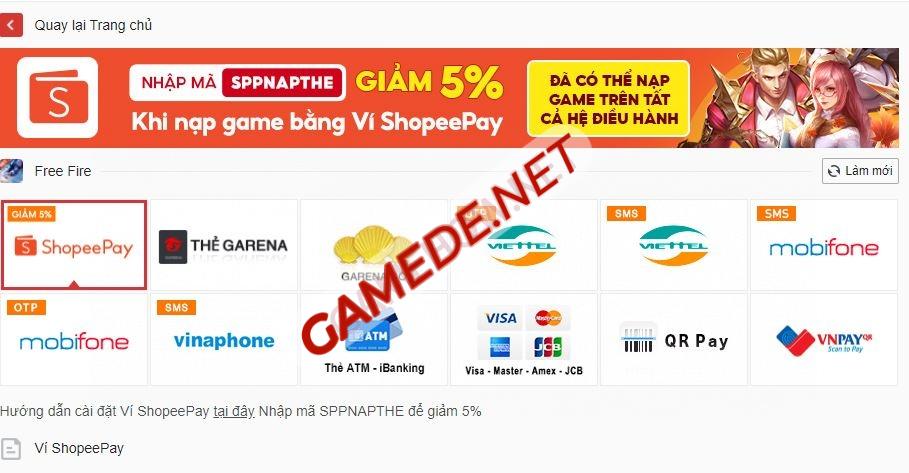 cach nap the game garena free fire 5 gamede net 2 Gamede.net - Trang thông tin Game Nhanh