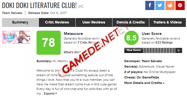 doki doki literature club review gamede net 1 Gamede.net - Trang thông tin Game Nhanh