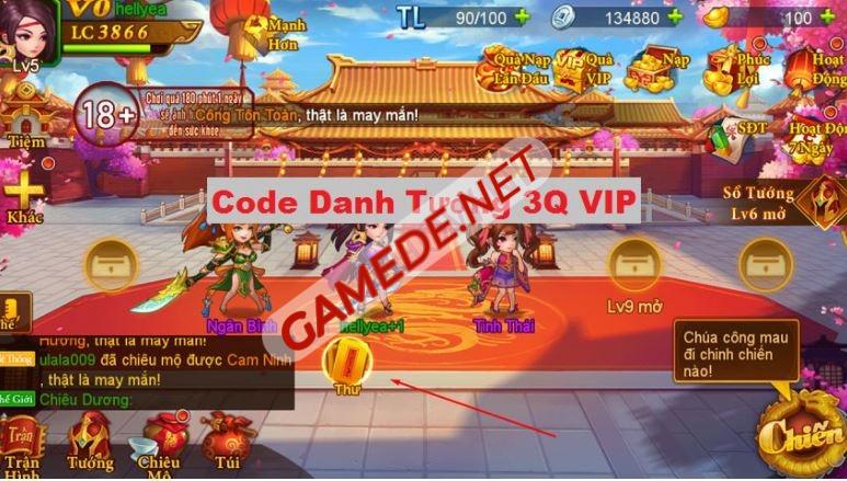 giftcode danh tuong 3q 5 gamede net 1 Gamede.net - Trang thông tin Game Nhanh