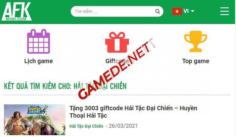 giftcode hai tac dai chien 3 gamede net 1 GAME DỄ