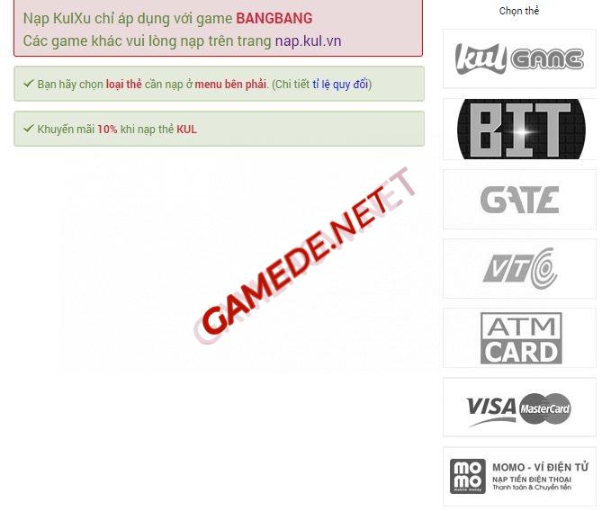 nap the game bang bang 2 gamede net 1 Gamede.net - Trang thông tin Game Nhanh