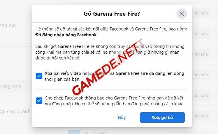 xoa lien ket tai khoan garena free fire voi fb google 3 gamede net 2 Gamede.net - Trang thông tin Game Nhanh
